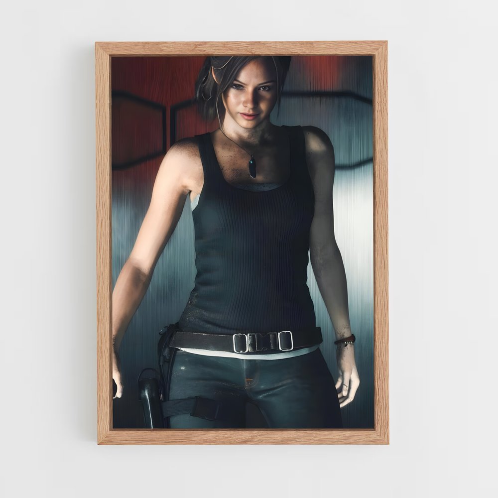 Poster Claire Redfield: Survivante des Ténèbres – affiche Resident Evil (vue 4)